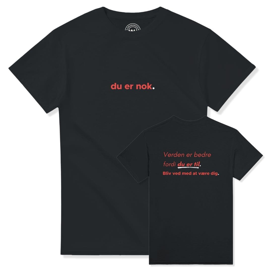 Black T-shirt - "You Are Enough Tee International (Dark)" by MMH Statement Apparel