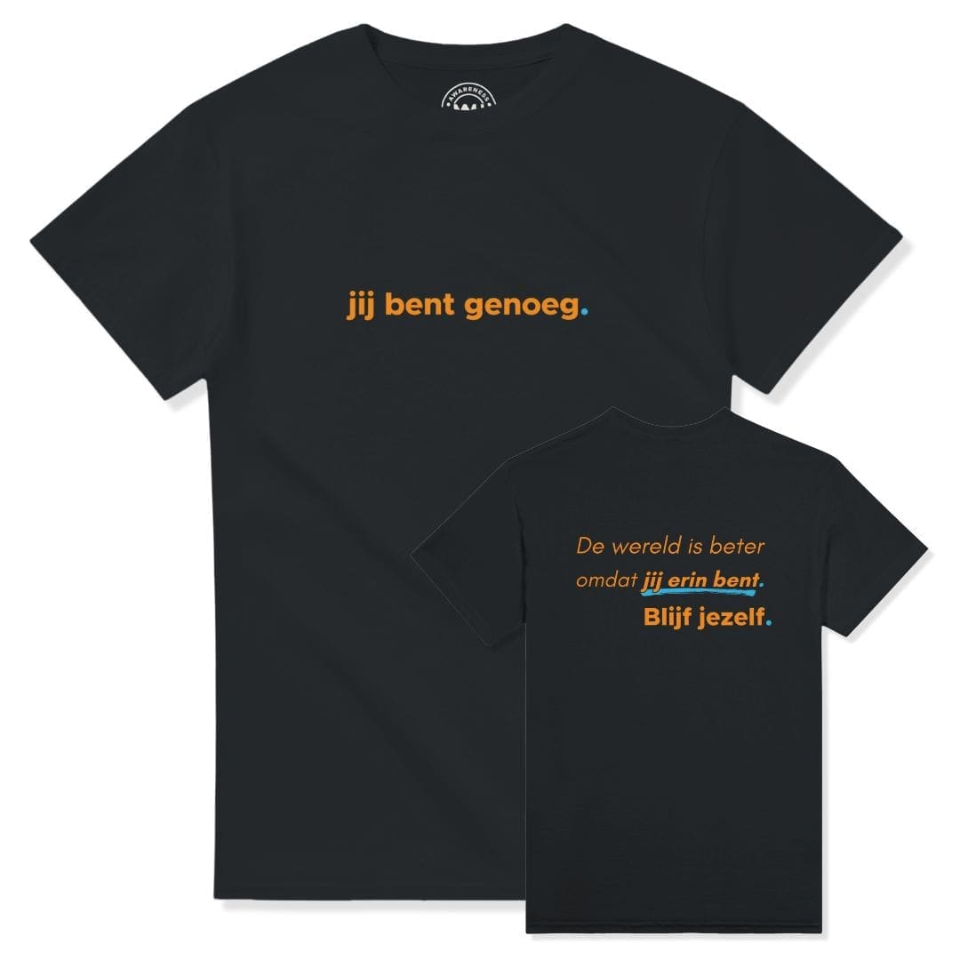 Black T-shirt - "You Are Enough Tee International (Dark)" by MMH Statement Apparel