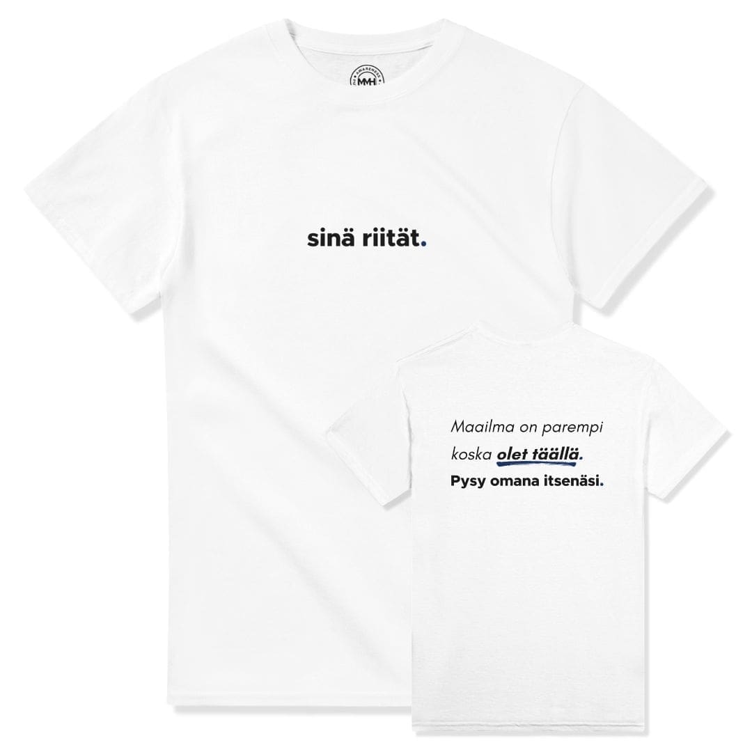 White T-shirt - "You Are Enough Tee International" by MMH Statement Apparel