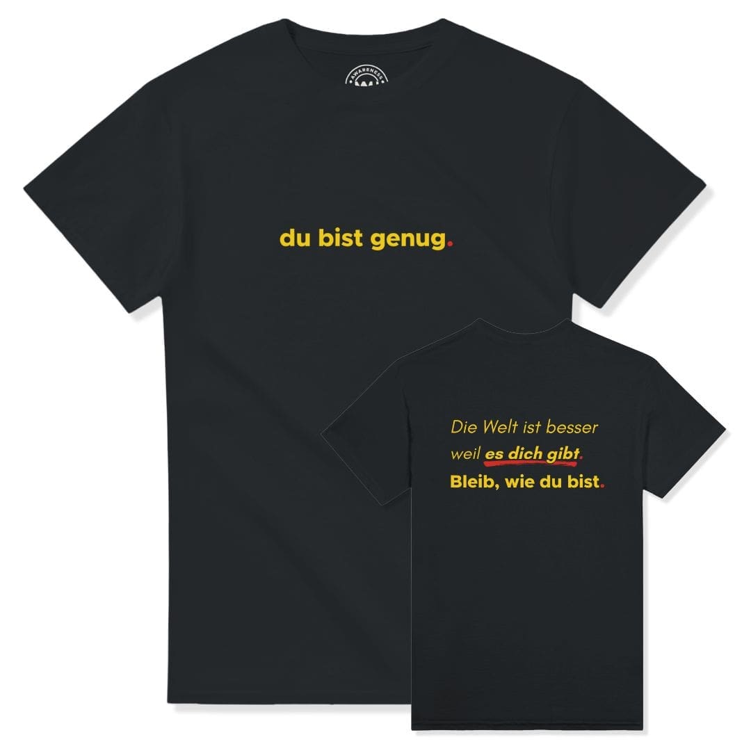 Black T-shirt - "You Are Enough Tee International (Dark)" by MMH Statement Apparel