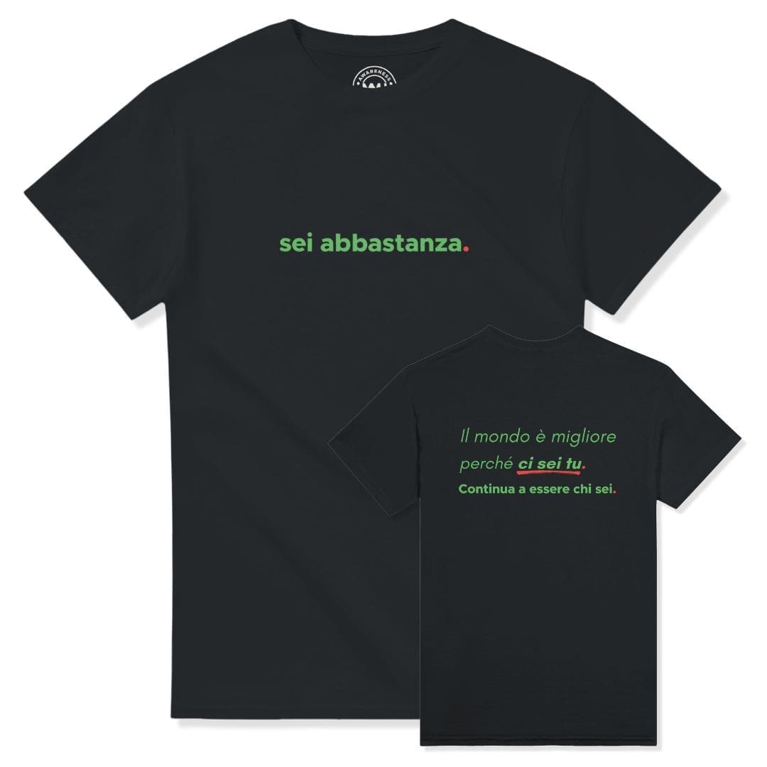Black T-shirt - "You Are Enough Tee International (Dark)" by MMH Statement Apparel