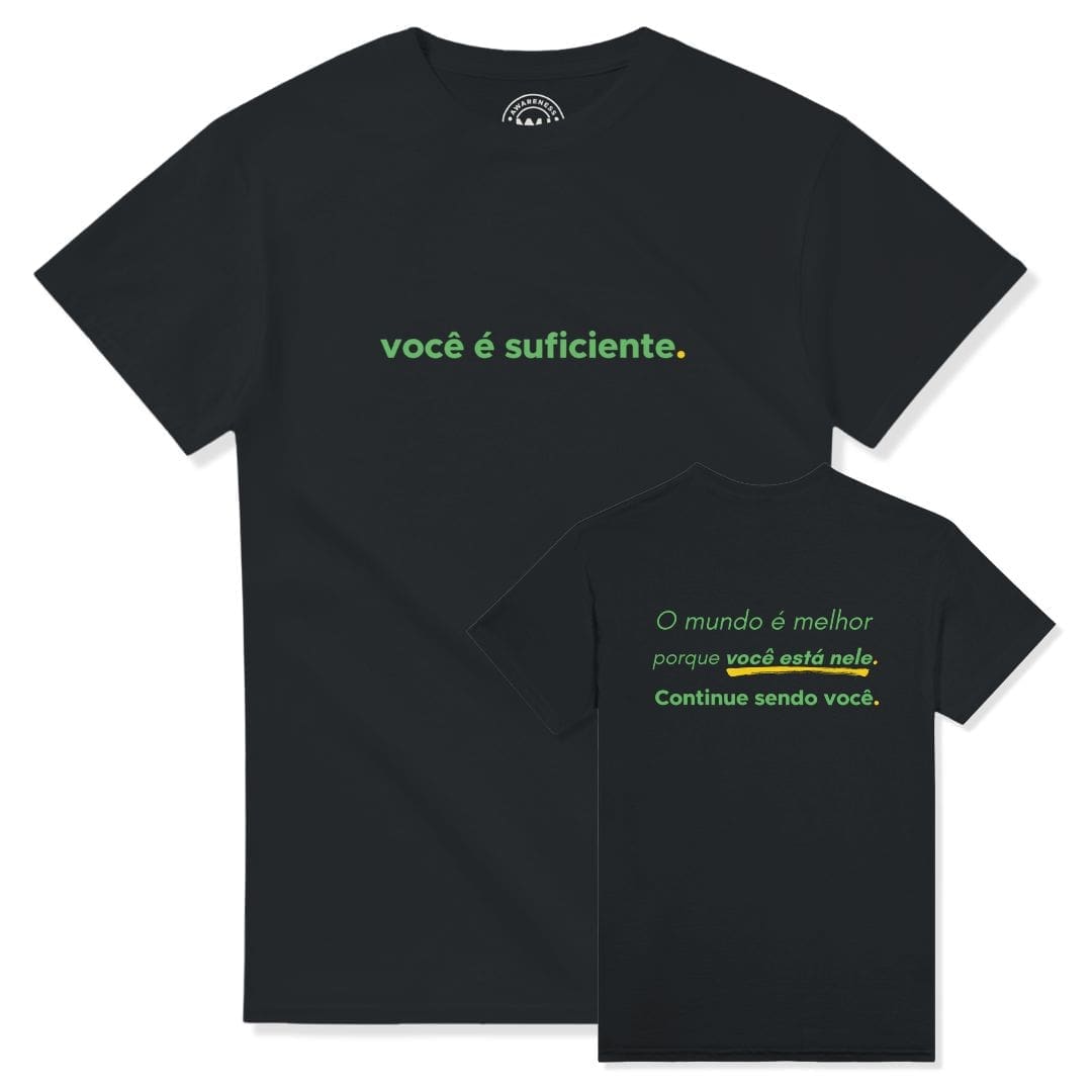 Black T-shirt - "You Are Enough Tee International (Dark)" by MMH Statement Apparel