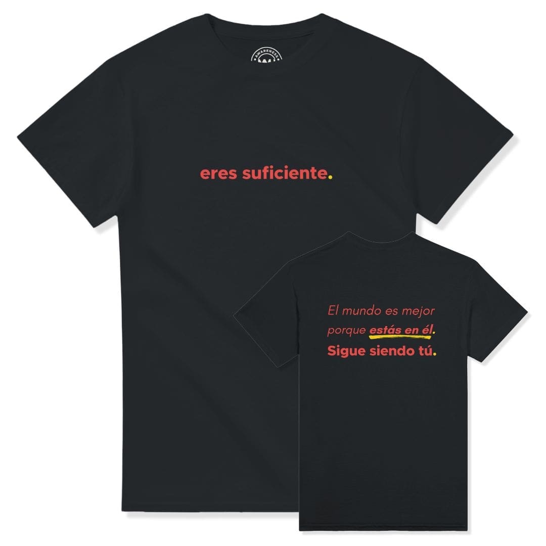 Black T-shirt - "You Are Enough Tee International (Dark)" by MMH Statement Apparel