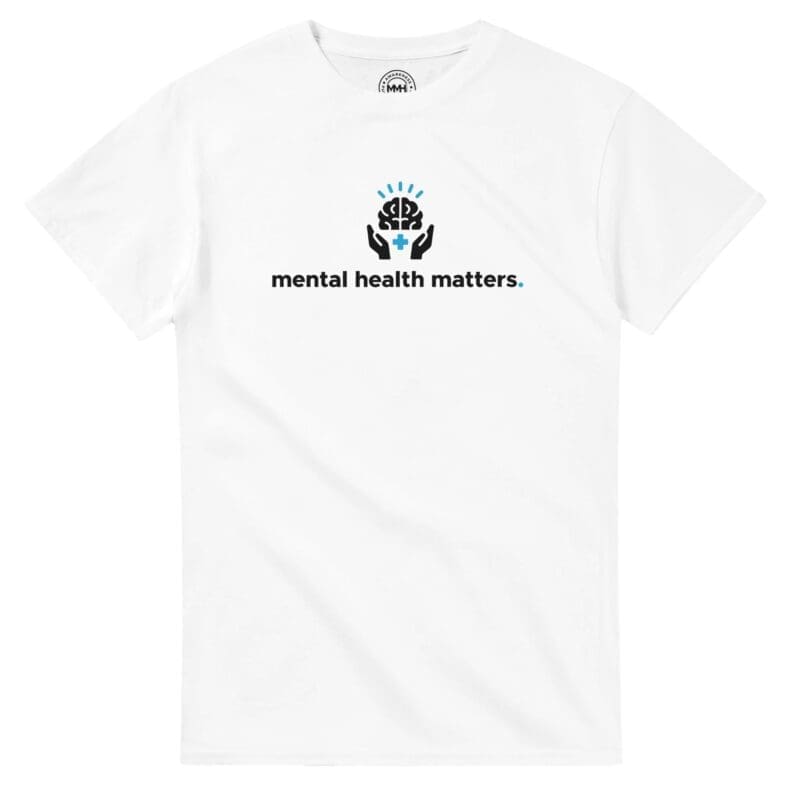 White T-shirt - "Mental Health Matters - Tee" by MMH Statement Apparel