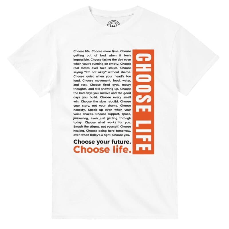 "The Choose Life Monologue Tee" T-shirt by MMH Statement Apparel