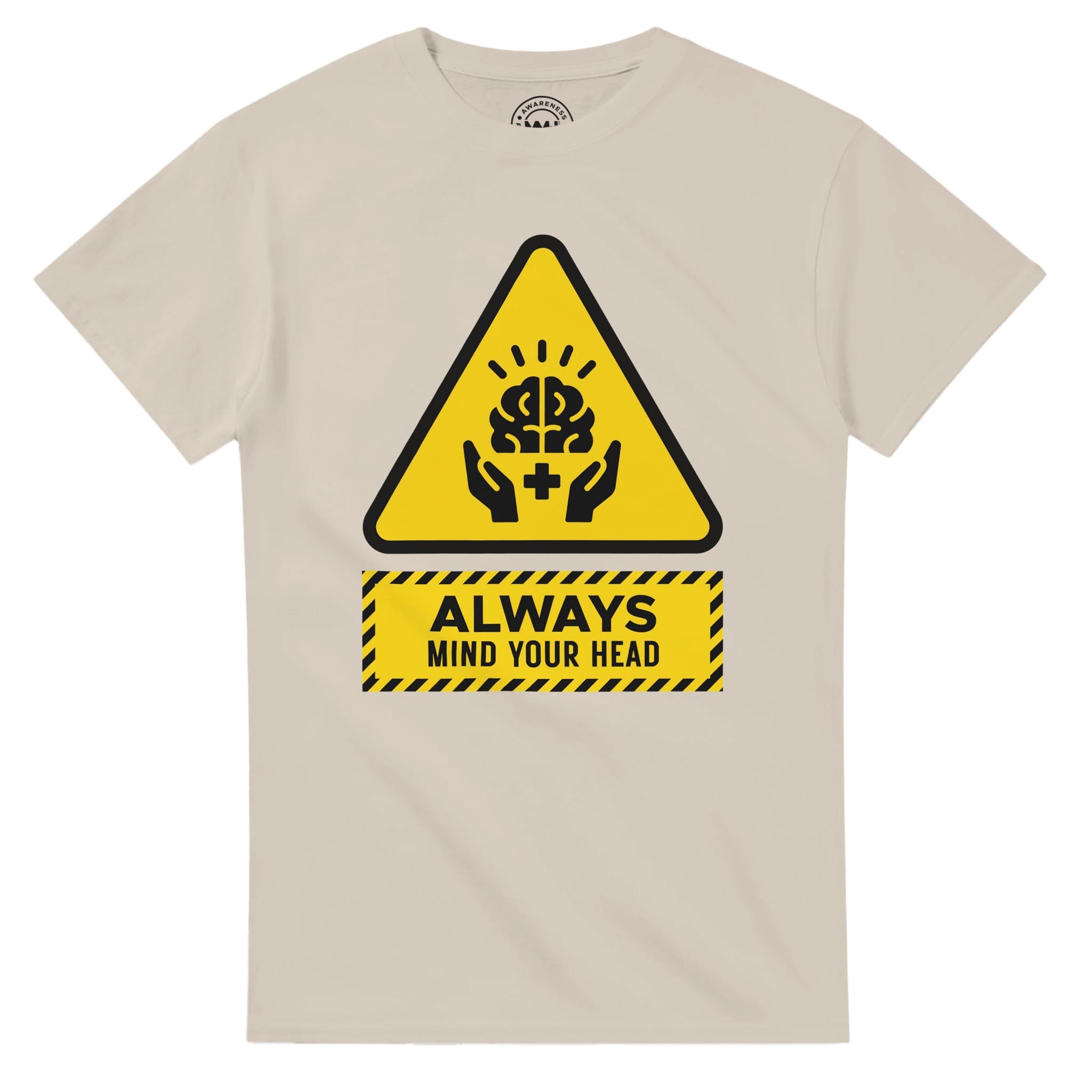 Sand T-shirt - "Always Mind Your Head Tee" by MMH Statement Apparel