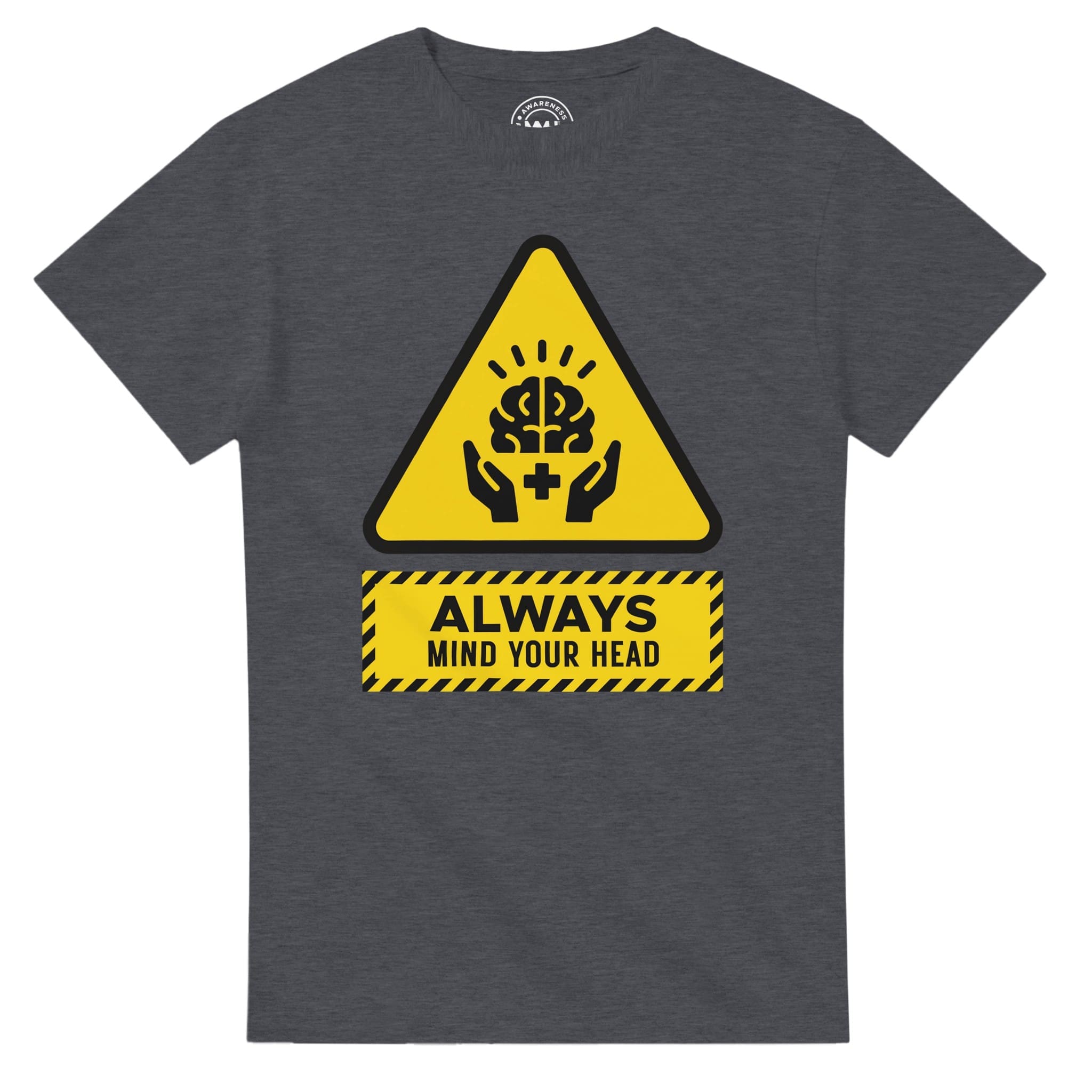Dark Heather T-shirt - "Always Mind Your Head Tee" by MMH Statement Apparel