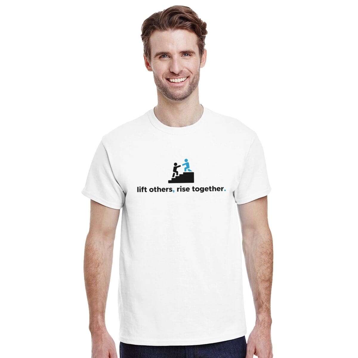 "Lift Others, Rise Together. Heavyweight Crewneck T-shirt" T-shirt by MMH Statement Apparel