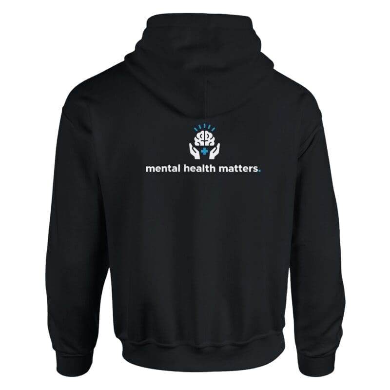 Black Hoodie - "Mental Health Matters - Hoodie" by MMH Statement Apparel