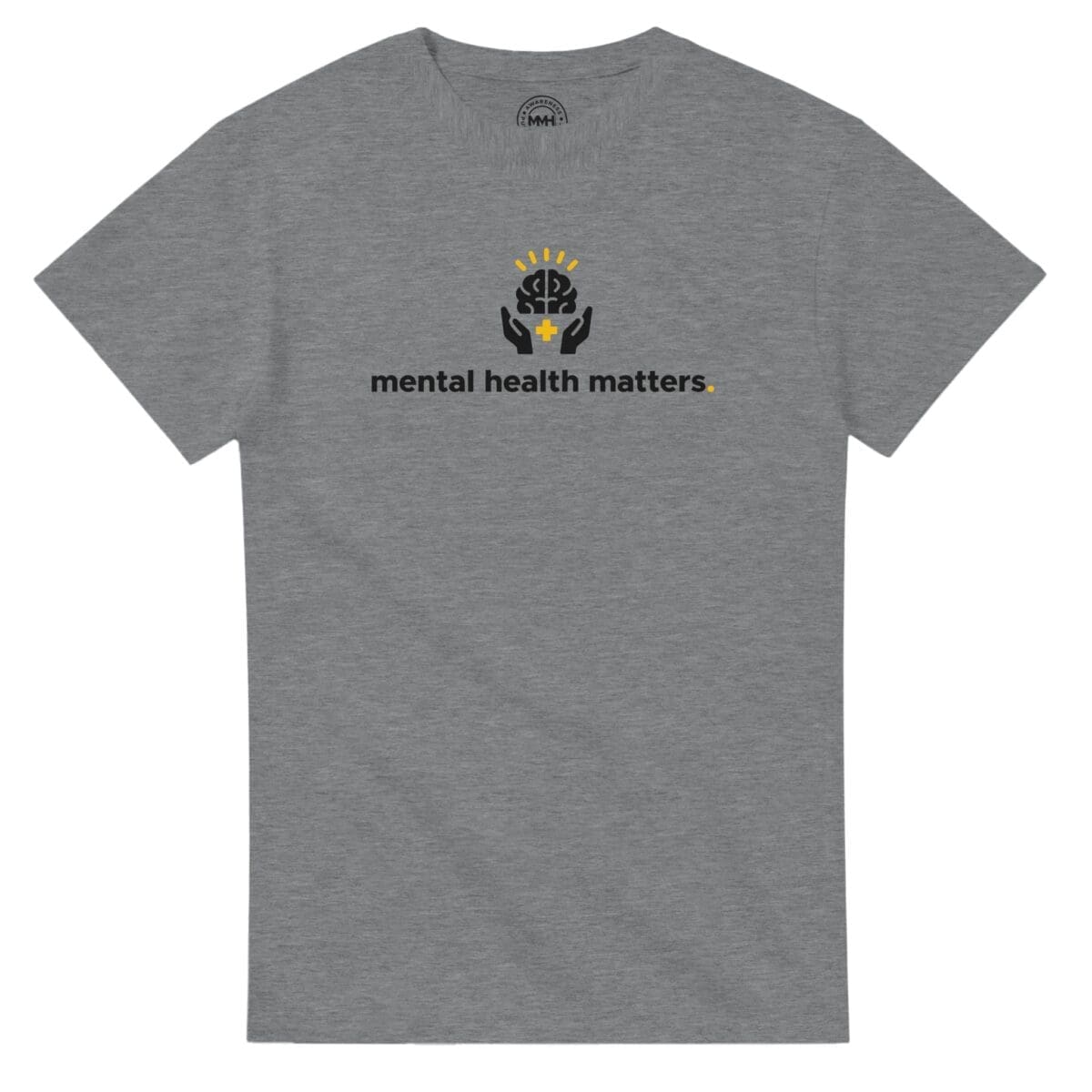 "Mental Health Matters. Heavyweight Crewneck T-shirt" T-shirt by MMH Statement Apparel