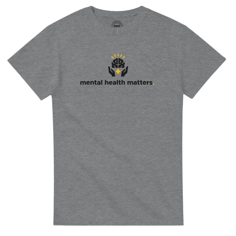 Sport Grey T-shirt - "Mental Health Matters - Tee" by MMH Statement Apparel