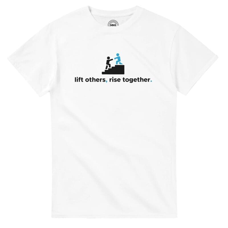 "Lift Others, Rise Together. Heavyweight Crewneck T-shirt" T-shirt by MMH Statement Apparel