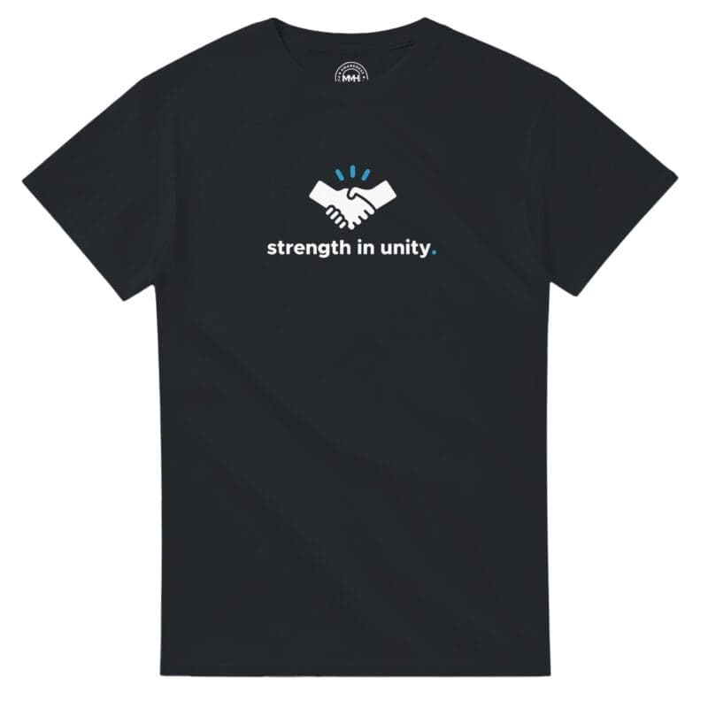 Black T-shirt - "Strength in Unity - Tee" by MMH Statement Apparel