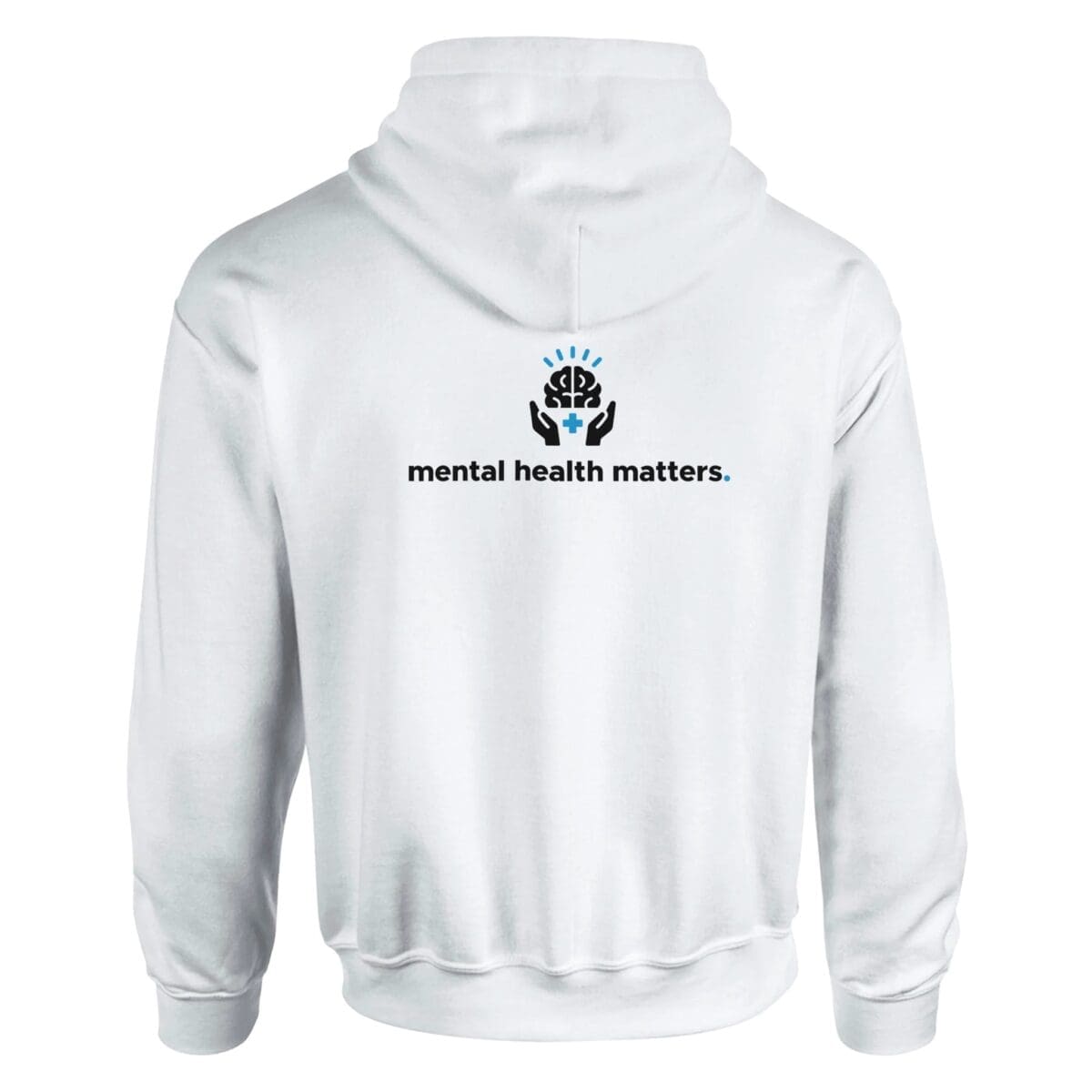White Hoodie - "Mental Health Matters - Hoodie" by MMH Statement Apparel