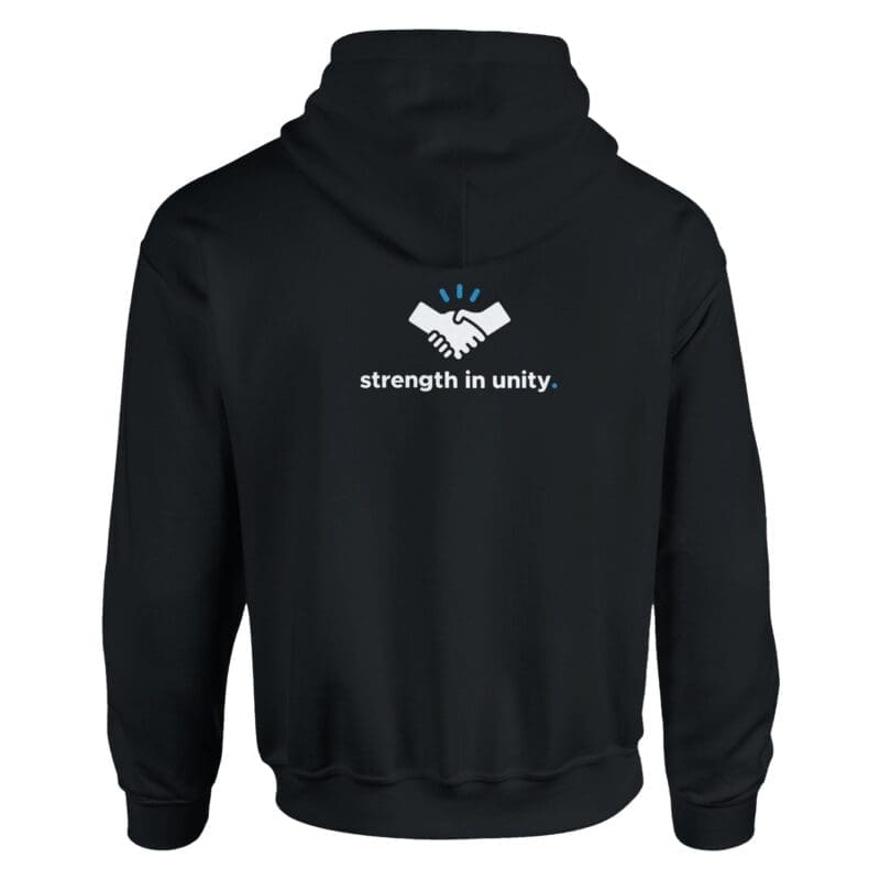 Black Hoodie - "Strength in Unity - Hoodie" by MMH Statement Apparel