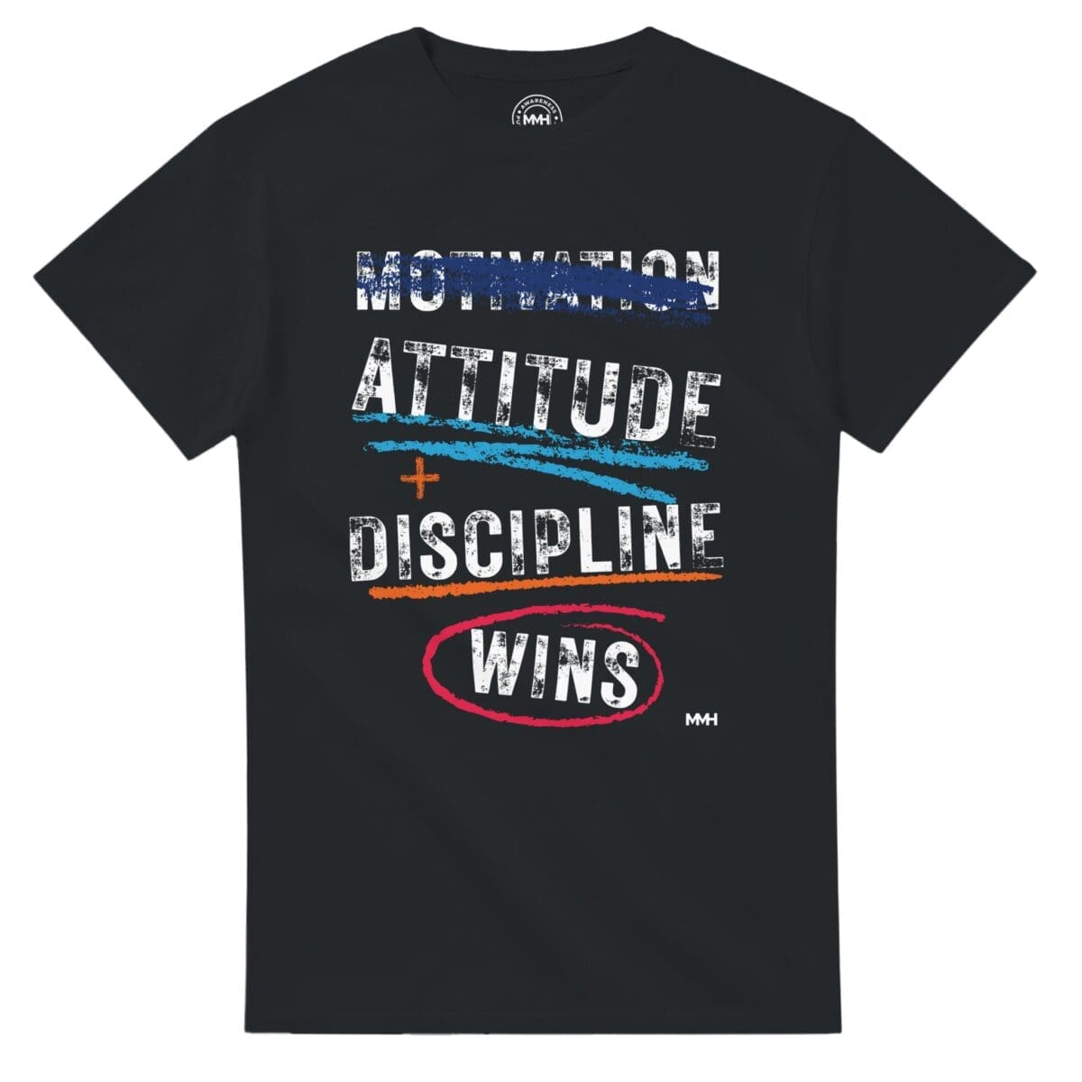 Black T-shirt - "Motivation Is Overrated Tee" by MMH Statement Apparel