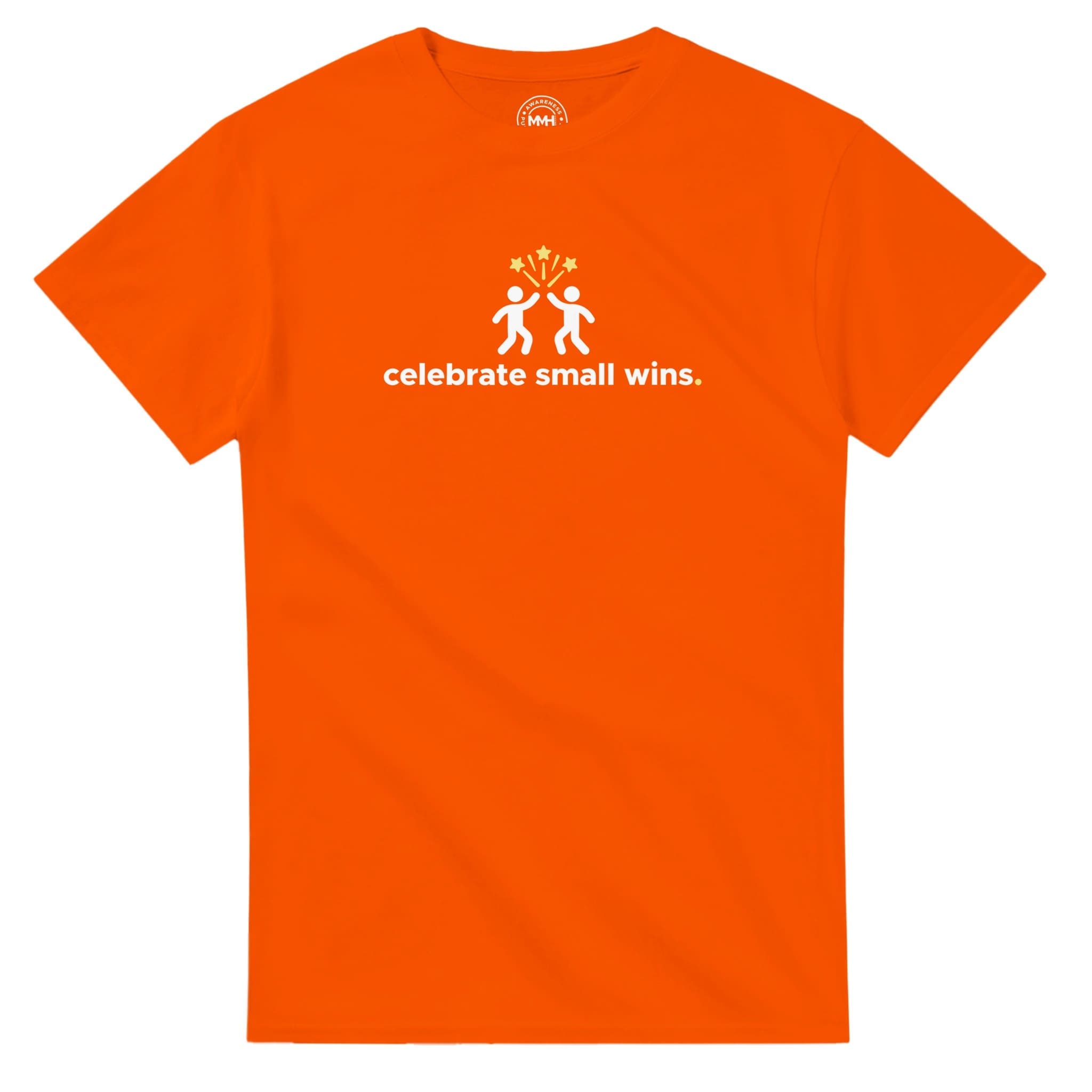 Orange T-shirt - "Celebrate Small Wins - Tee" by MMH Statement Apparel