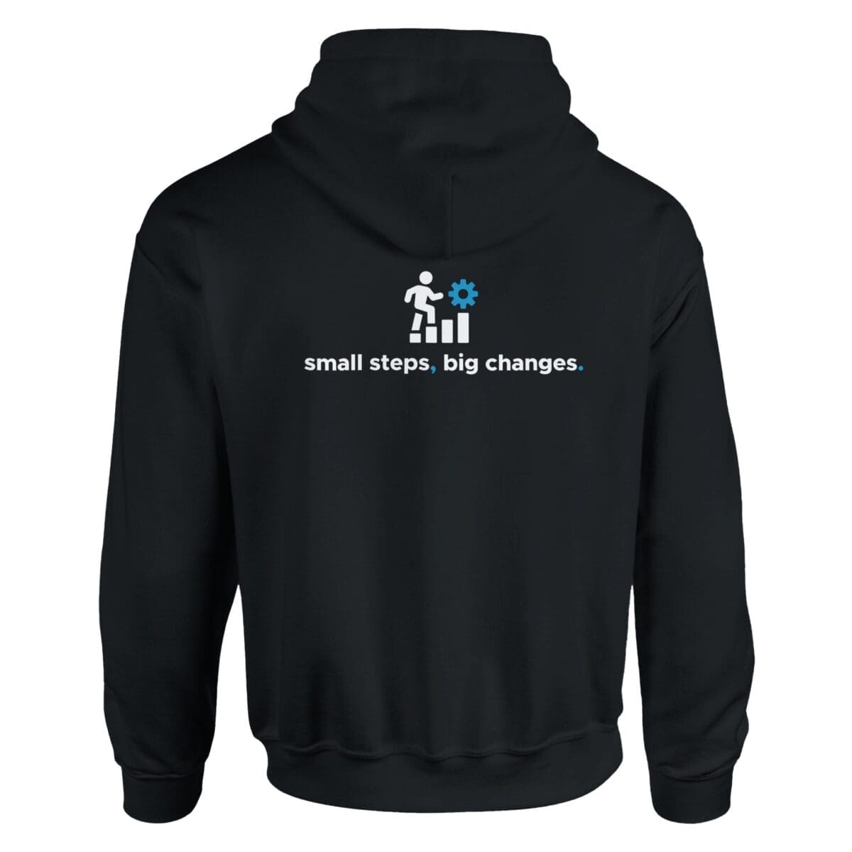Black Hoodie - "Small Steps Big Changes - Hoodie" by MMH Statement Apparel