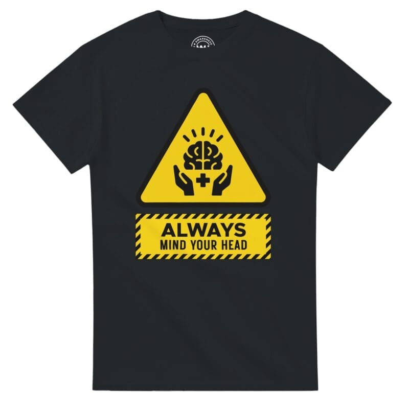 Black T-shirt - "Always Mind Your Head Tee" by MMH Statement Apparel