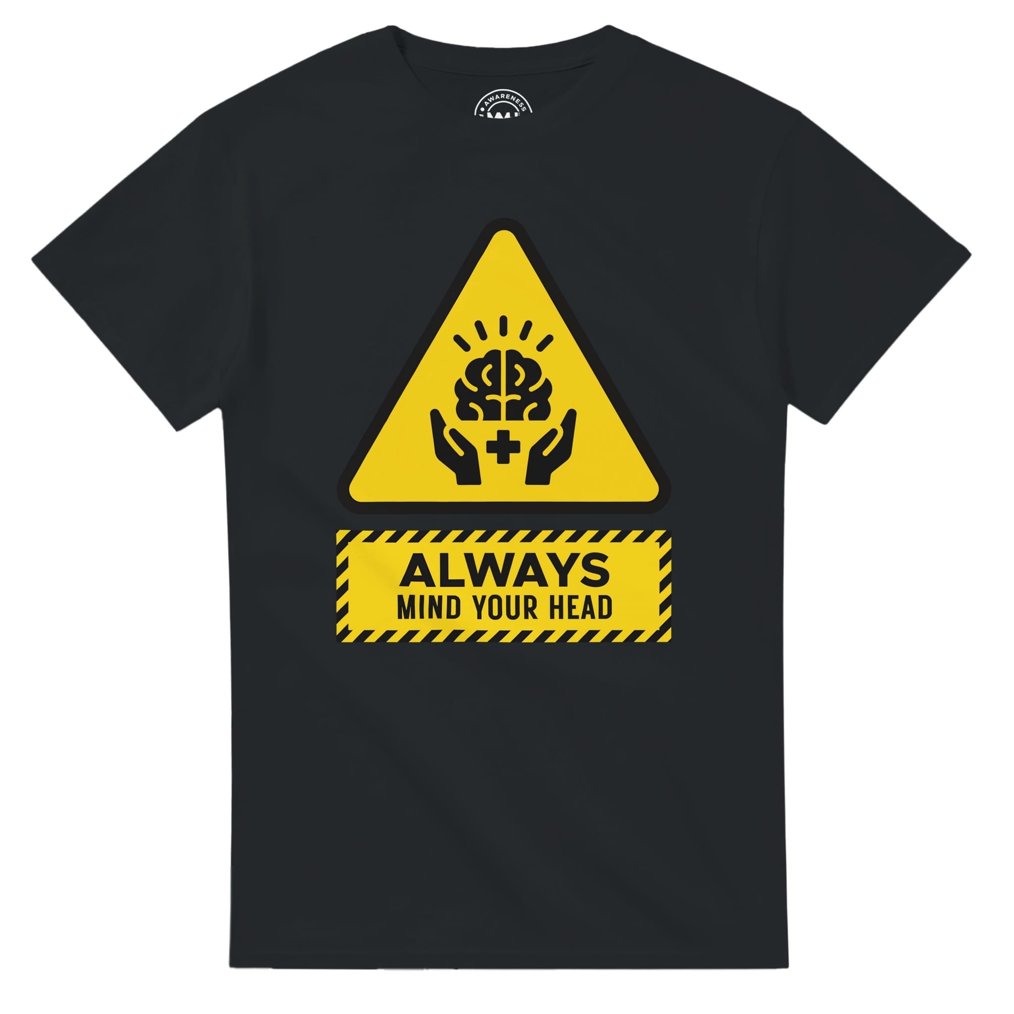 Black T-shirt - "Always Mind Your Head Tee" by MMH Statement Apparel