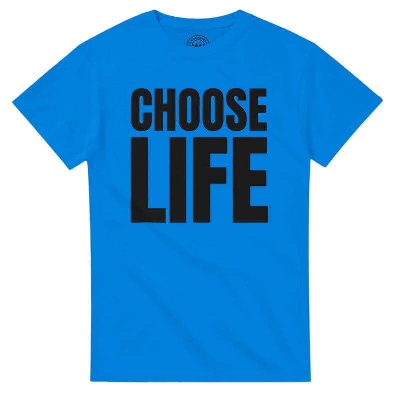 Royal T-shirt - "CHOOSE LIFE Classic Retro Tee" by MMH Statement Apparel