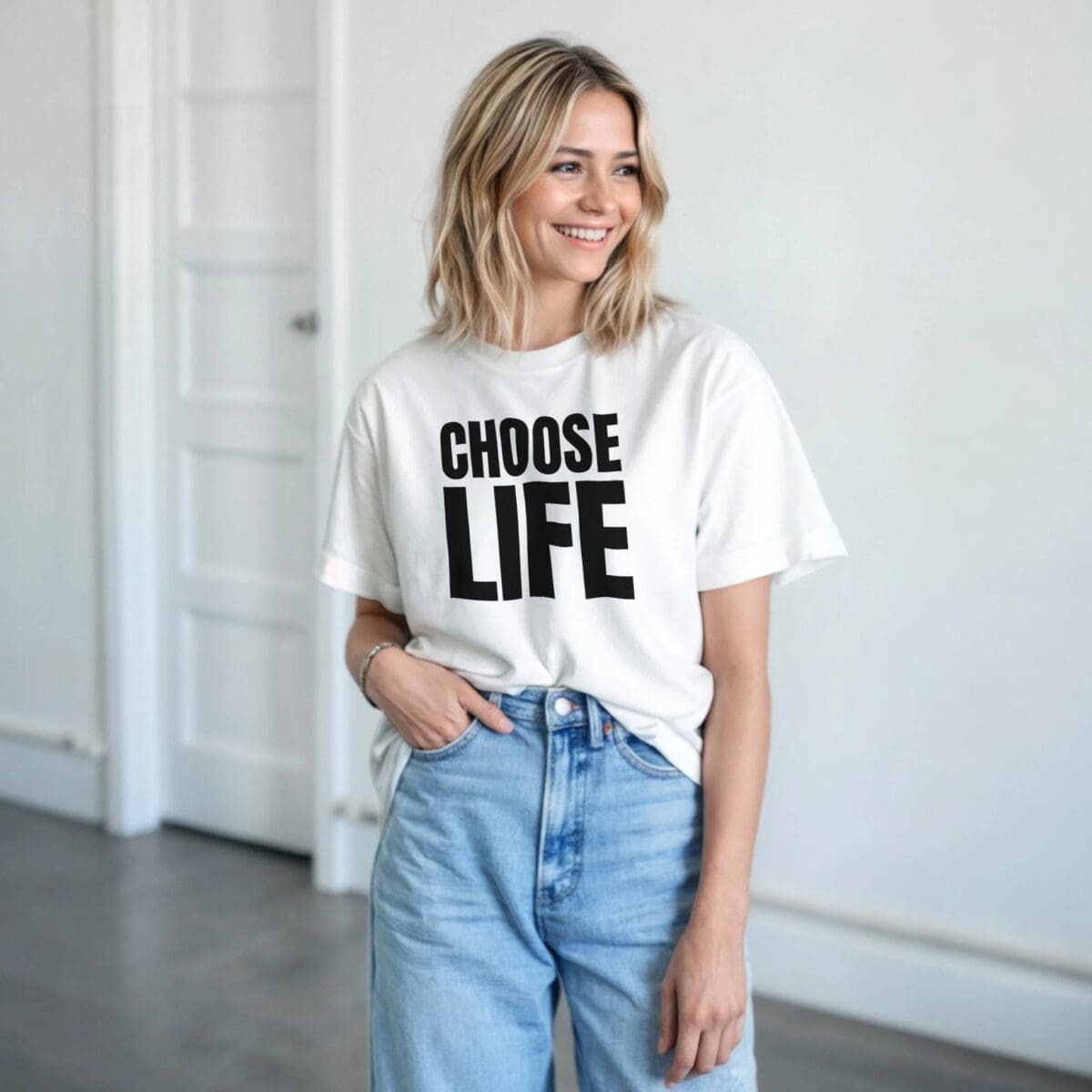 "CHOOSE LIFE Classic Retro Tee" T-shirt by MMH Statement Apparel
