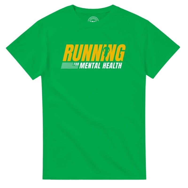 Irish Green T-shirt - "Running For Mental Health Tee (Neon)" by MMH Statement Apparel