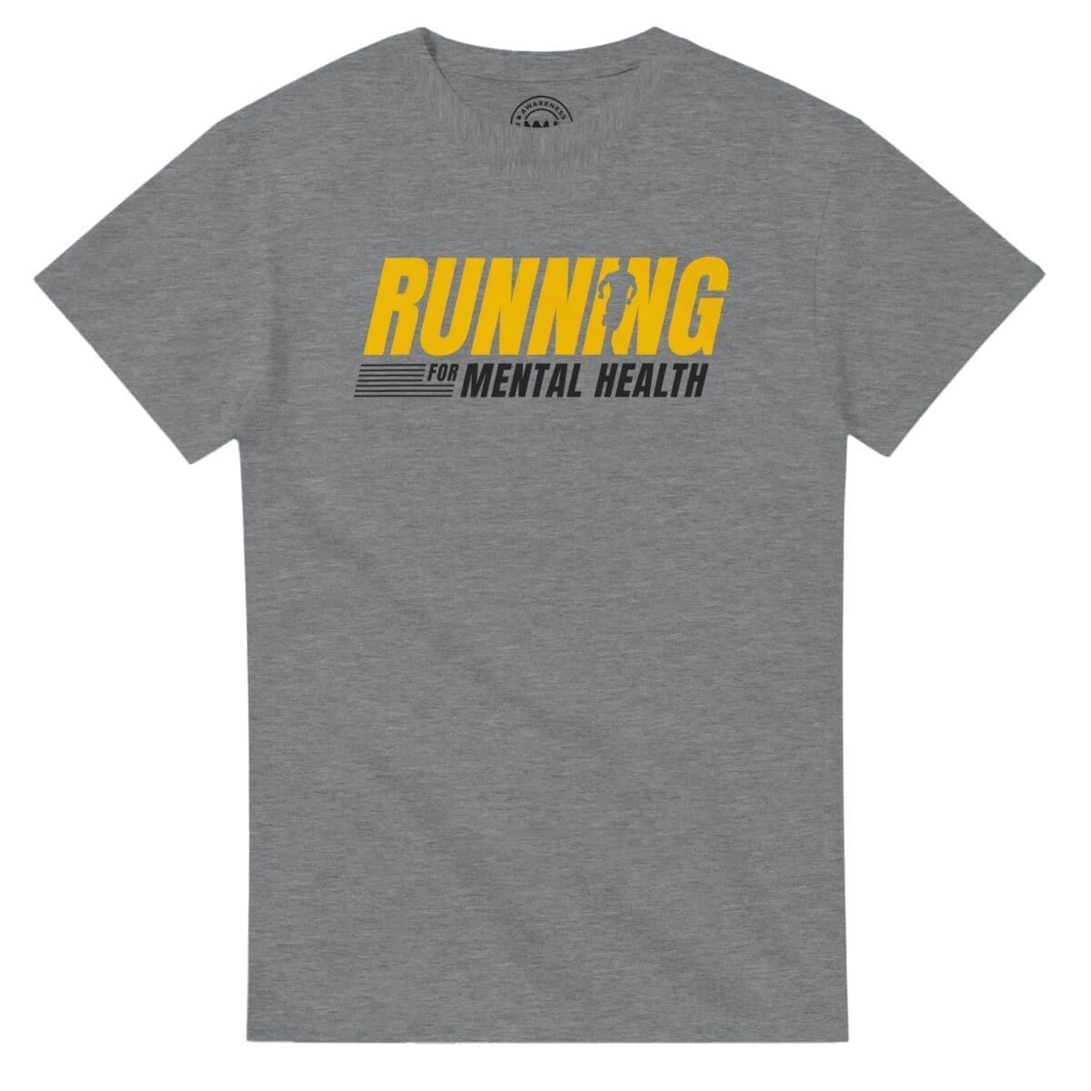 Sport Grey T-shirt - "Running For Mental Health Tee (Classic)" by MMH Statement Apparel