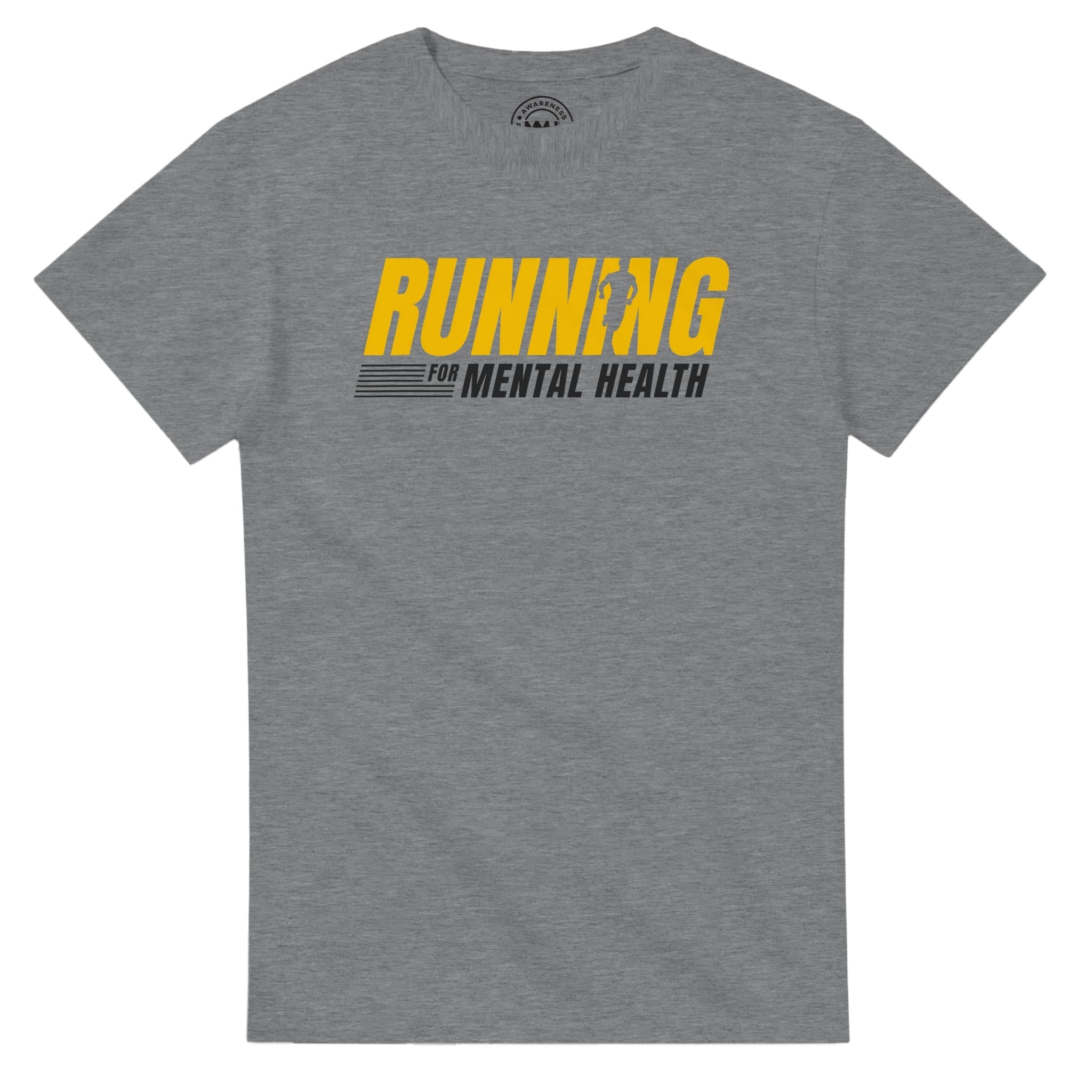 Sport Grey T-shirt - "Running For Mental Health Tee (Classic)" by MMH Statement Apparel