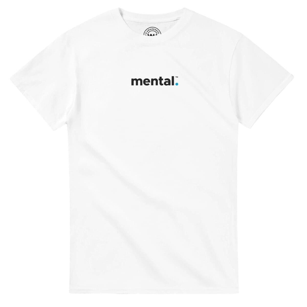 White T-shirt - "mental.™ Tee C" by MMH Statement Apparel