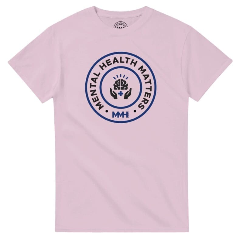 Light Pink T-shirt - "Mental Health Matters Tee (Calm)" by MMH Statement Apparel