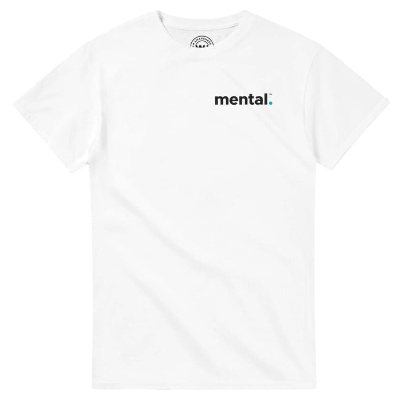 White T-shirt - "mental.™ Tee (Classic)" by MMH Statement Apparel