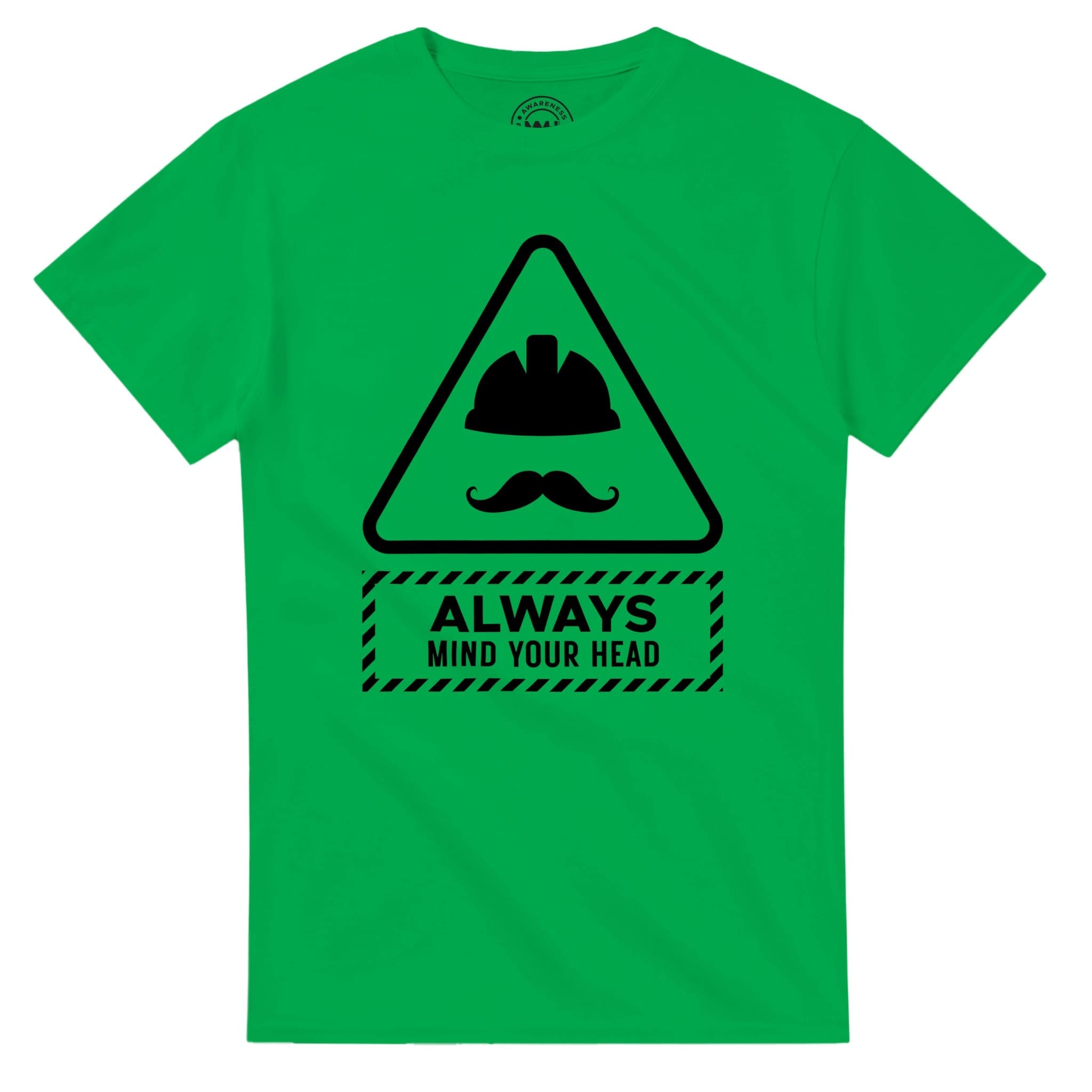 Irish Green T-shirt - "Always Mind Your Head Tee (Hard Hat)" by MMH Statement Apparel