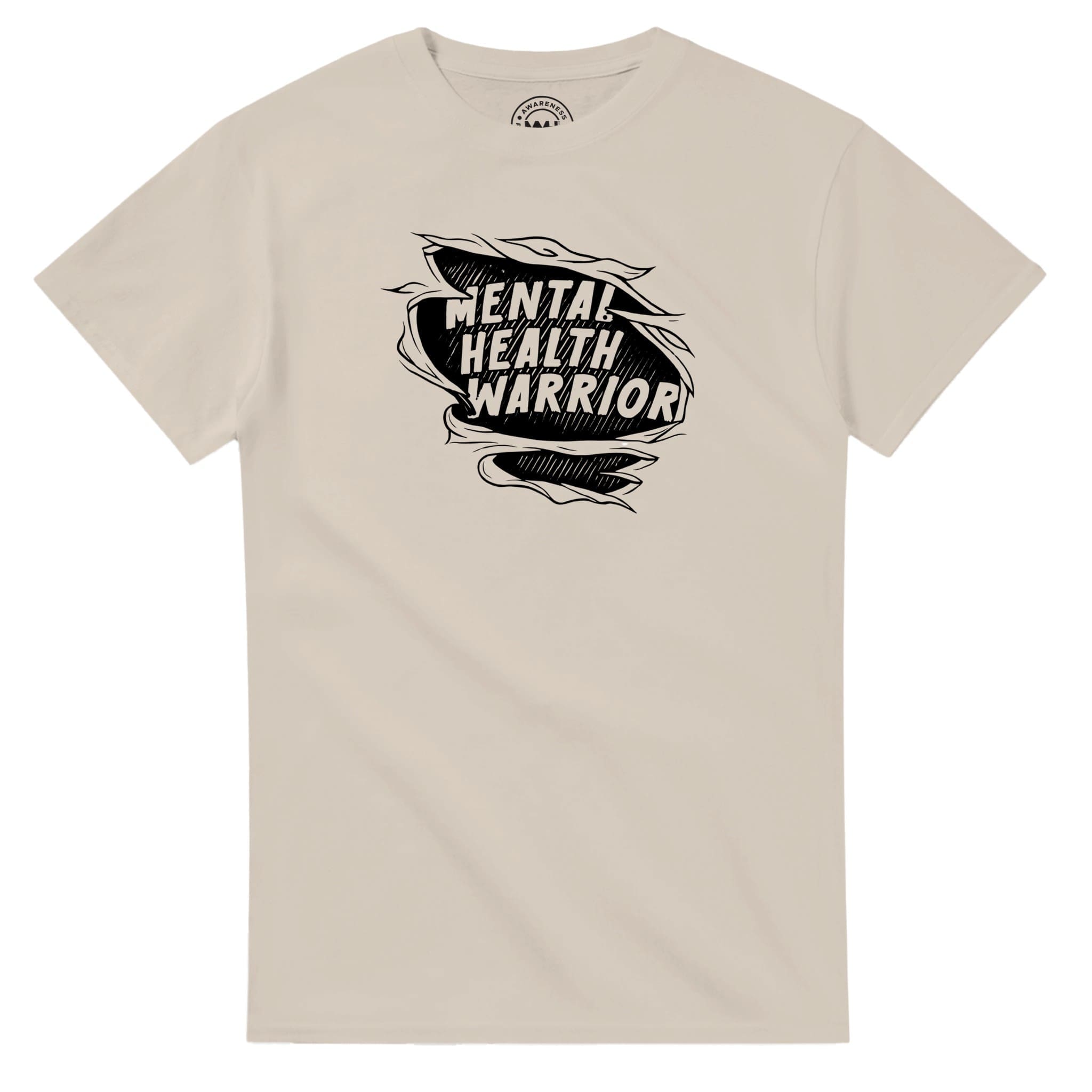 Sand T-shirt - "Mental Health Warrior Tee" by MMH Statement Apparel