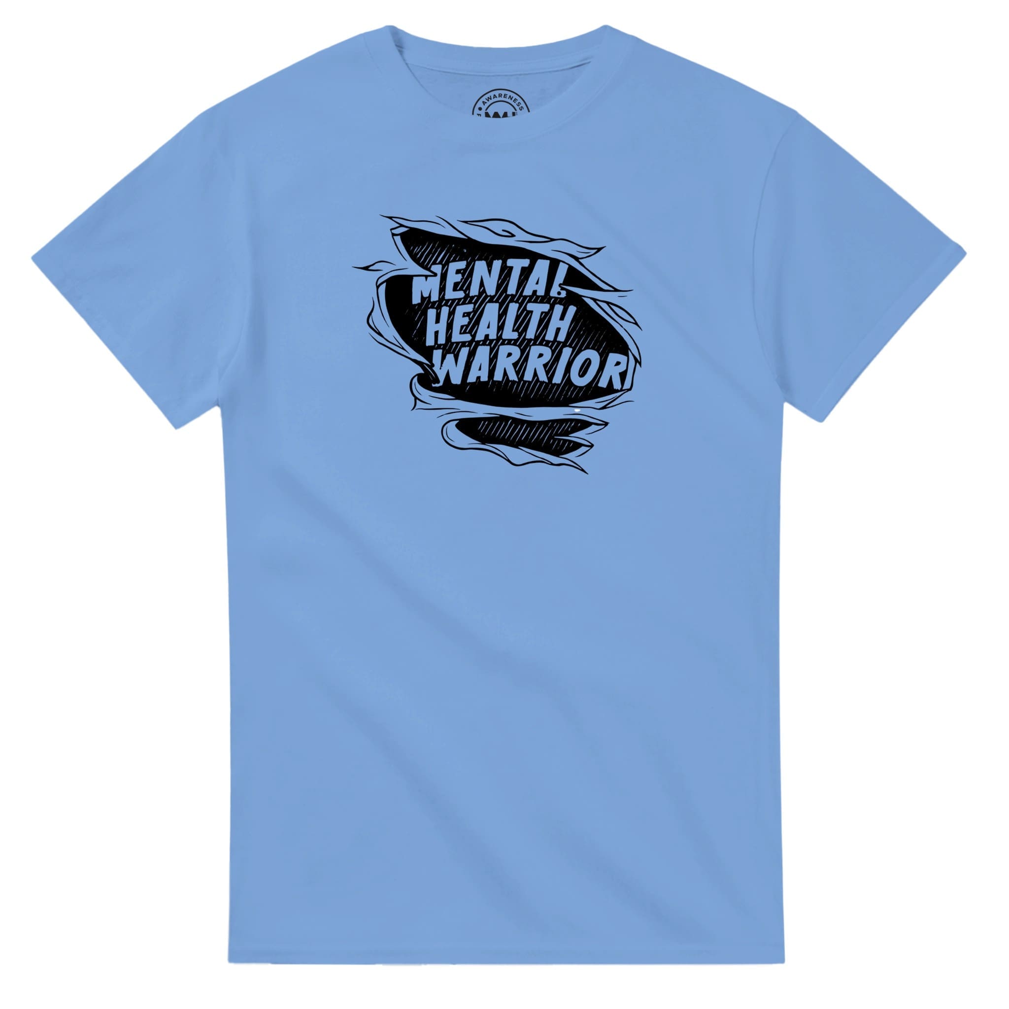 Carolina Blue T-shirt - "Mental Health Warrior Tee" by MMH Statement Apparel