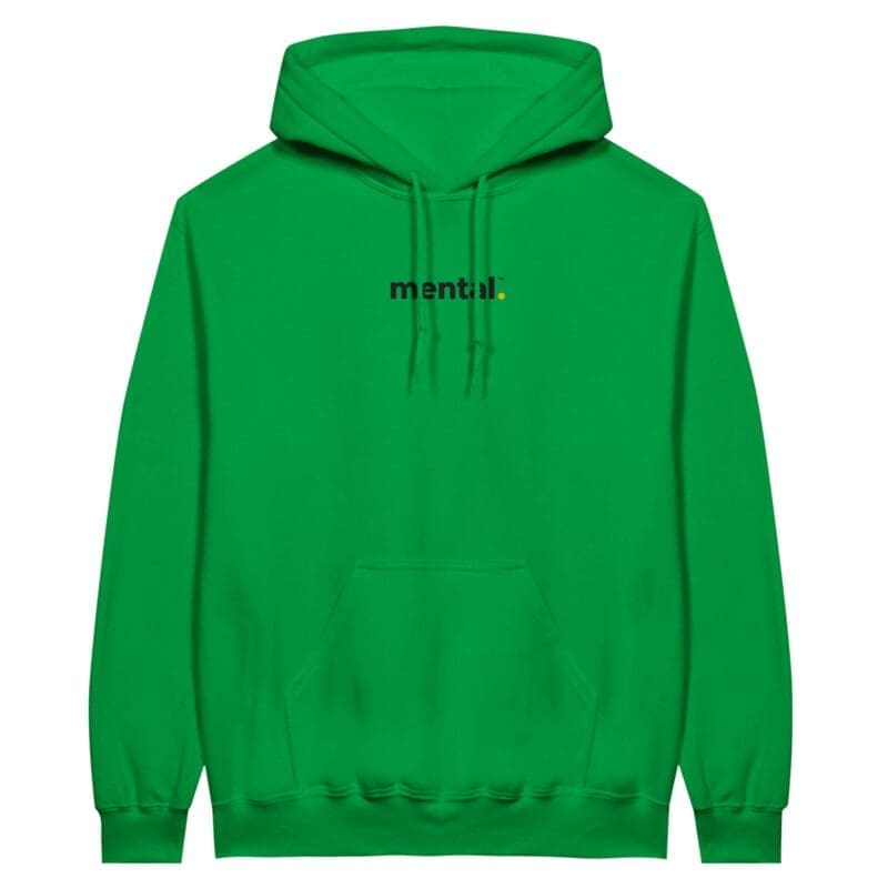 Irish Green Hoodie - "mental.™ - Hoodie (Neon)" by MMH Statement Apparel