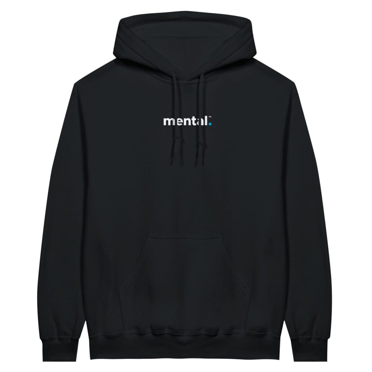 Black Hoodie - "mental.™ Hoodie" by MMH Statement Apparel