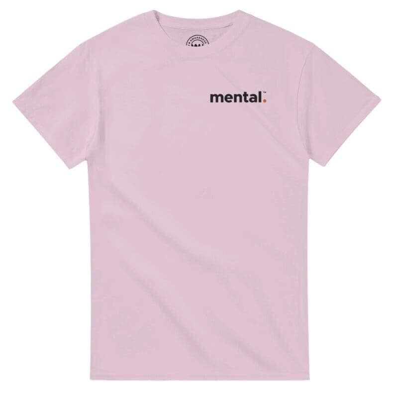 Light Pink T-shirt - "mental.™ Tee (Calm)" by MMH Statement Apparel