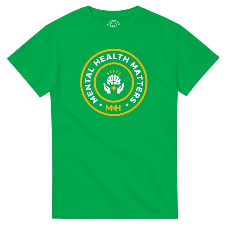 Irish Green T-shirt - "Mental Health Matters Tee (Neon)" by MMH Statement Apparel