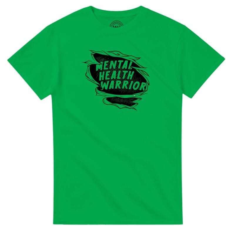 Irish Green T-shirt - "Mental Health Warrior Tee" by MMH Statement Apparel