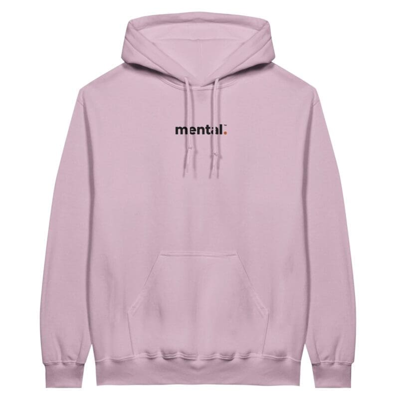 Light Pink Hoodie - "mental.™ - Hoodie (Calm)" by MMH Statement Apparel
