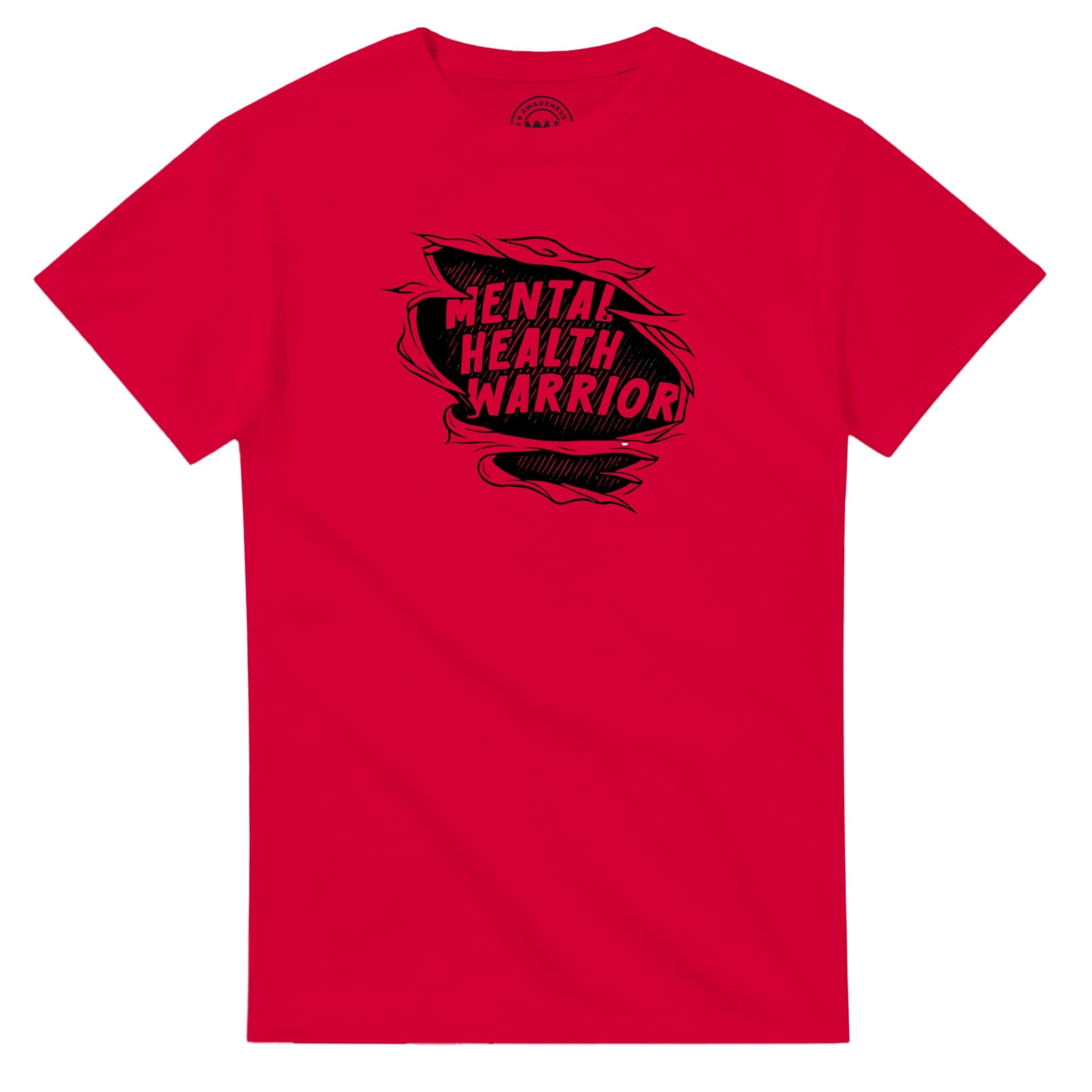Red T-shirt - "Mental Health Warrior Tee" by MMH Statement Apparel