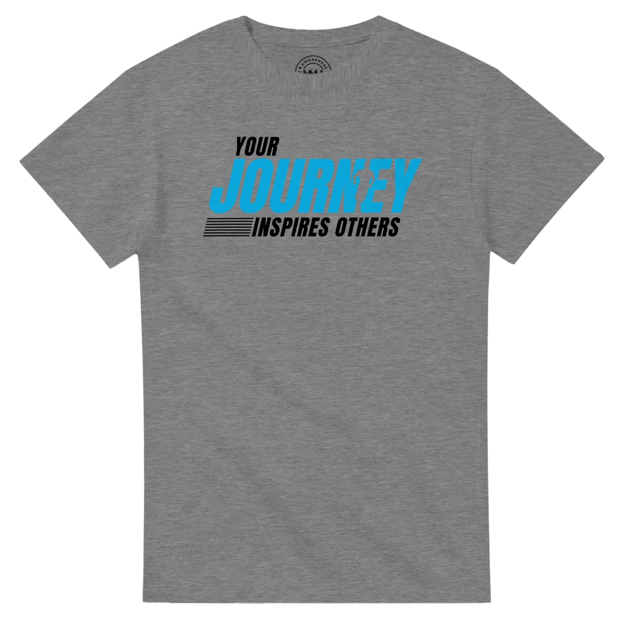 Sport Grey T-shirt - "Your Journey Inspires Others Tee" by MMH Statement Apparel