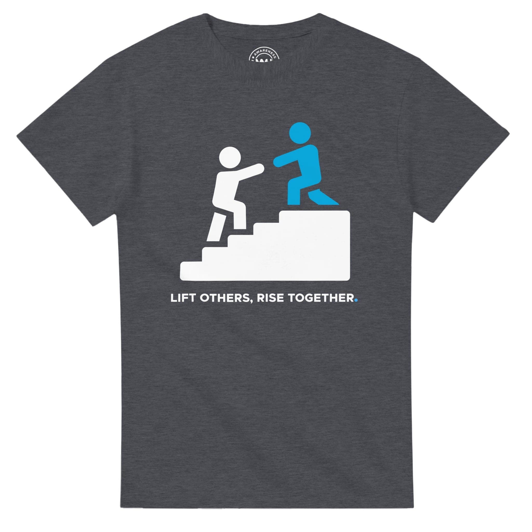 Dark Heather T-shirt - "Lift Others, Rise Together ICON Tee" by MMH Statement Apparel