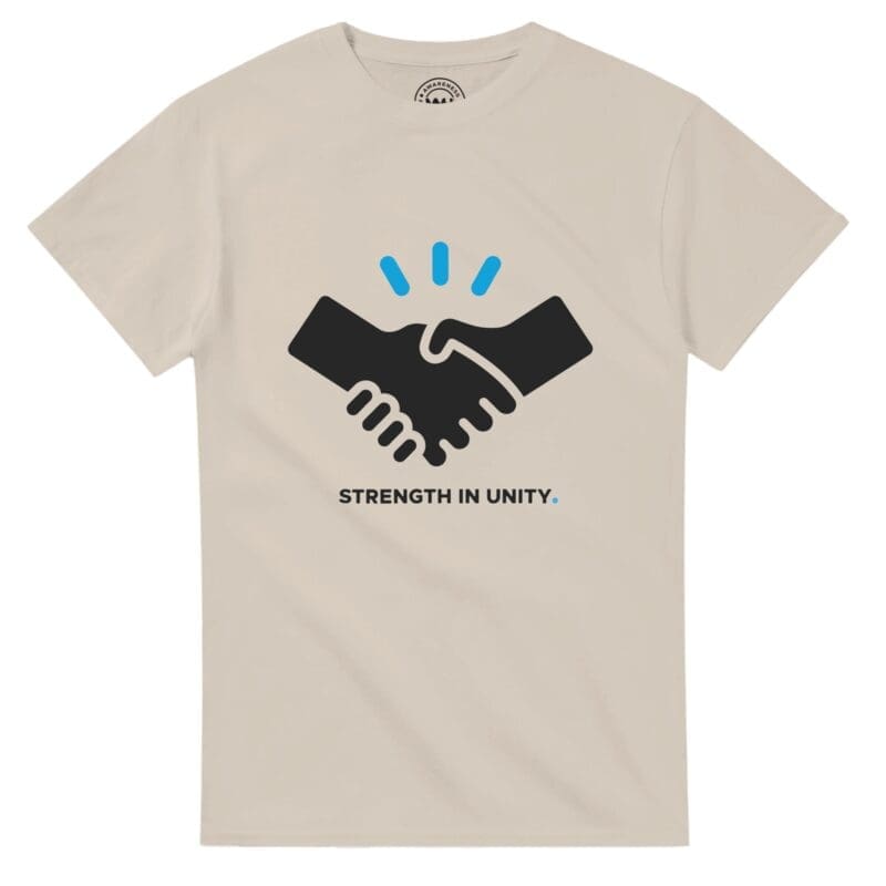 Sand T-shirt - "Strength in Unity ICON T-Shirt" by MMH Statement Apparel
