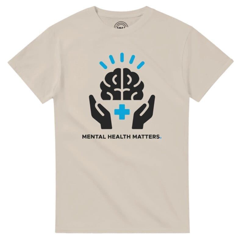 Sand T-shirt - "Mental Health Matters ICON Tee" by MMH Statement Apparel