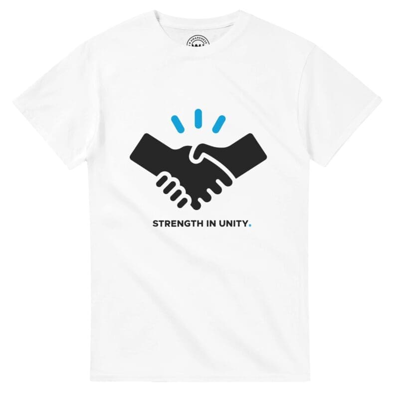 White T-shirt - "Strength in Unity ICON T-Shirt" by MMH Statement Apparel