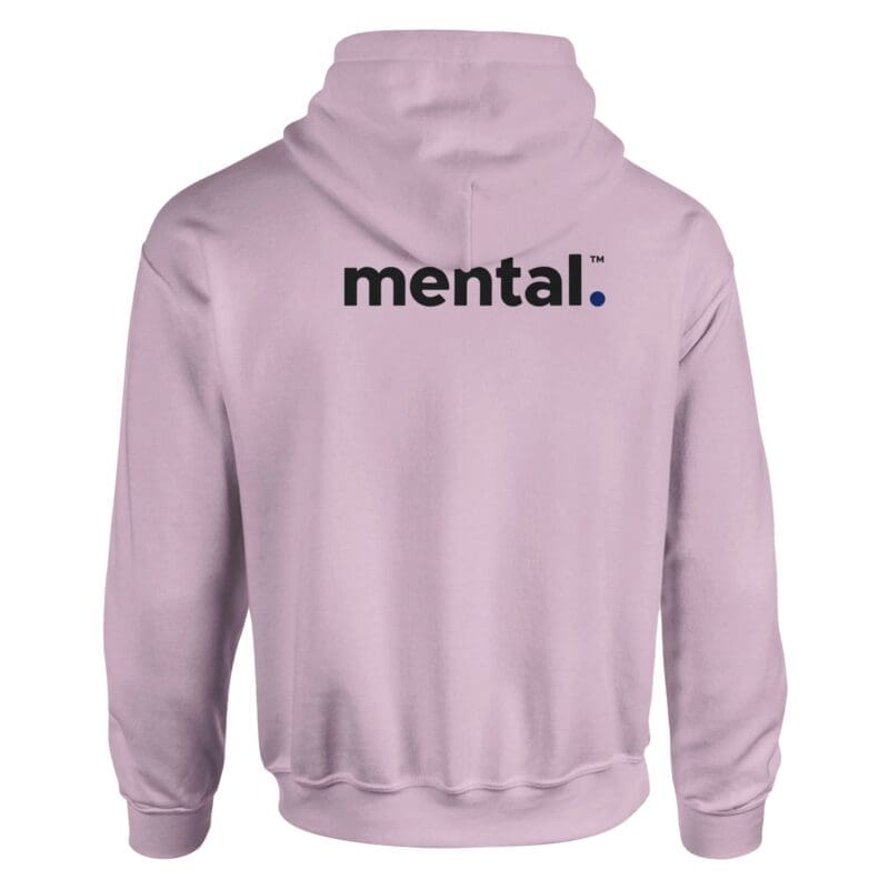 Light Pink Hoodie - "mental.™ - Advocate Hoodie (Calm)" by MMH Statement Apparel