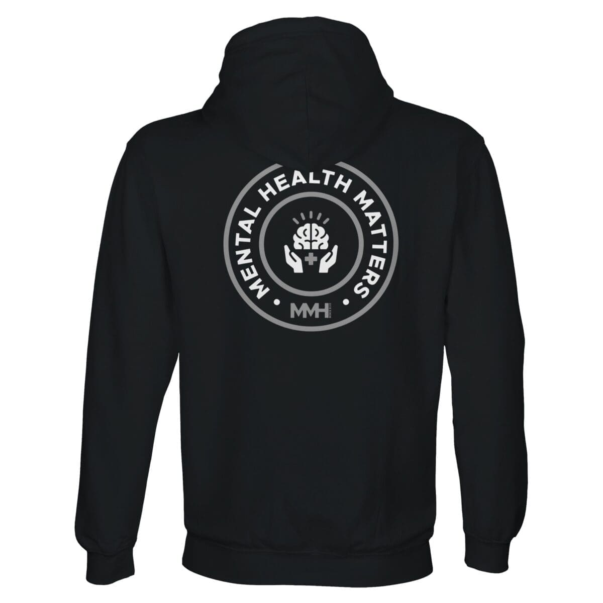 Black Hoodie - "Mental Health Matters Recycled Blend Hoodie" by MMH Statement Apparel