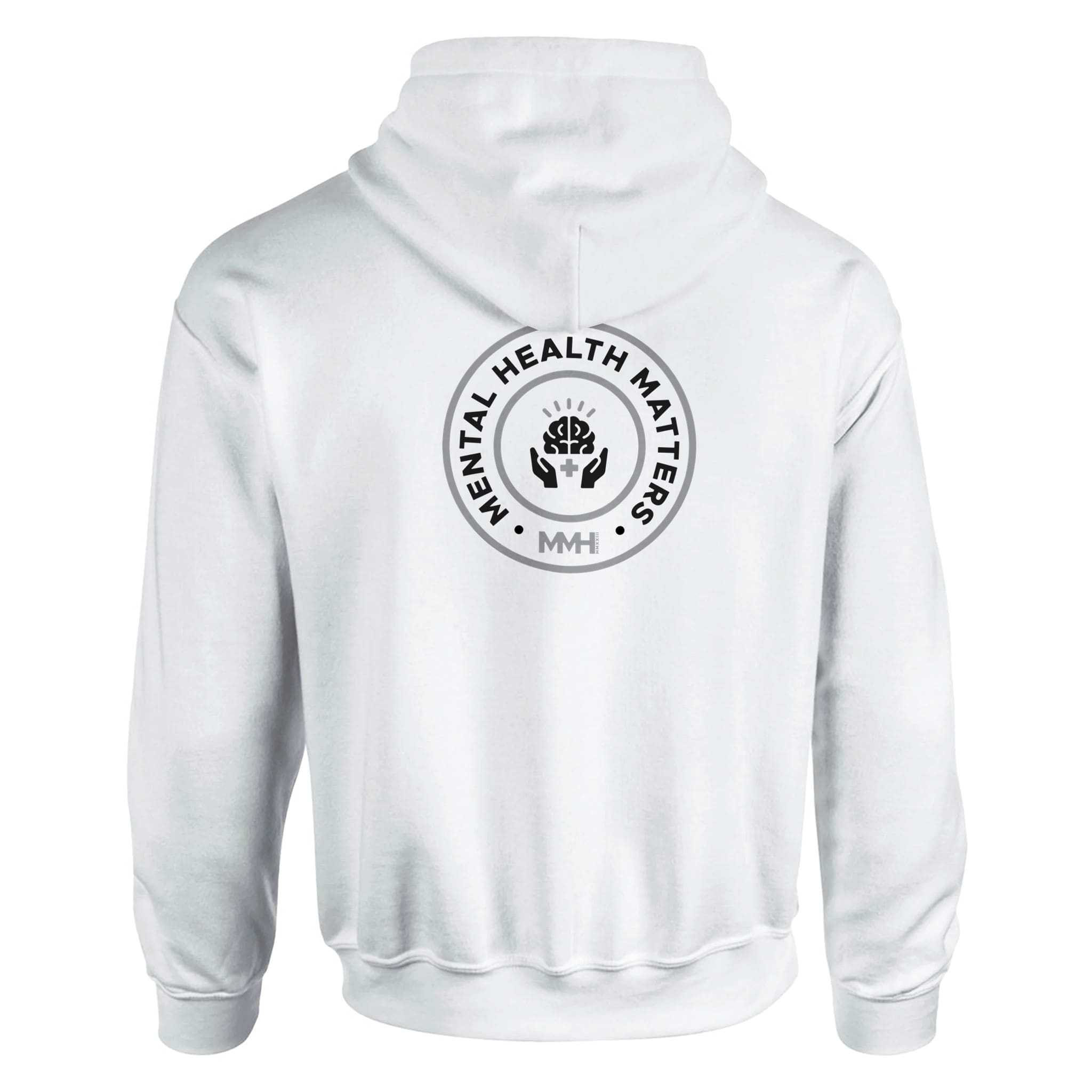 White Hoodie - "Mental Health Matters Hoodie" by MMH Statement Apparel